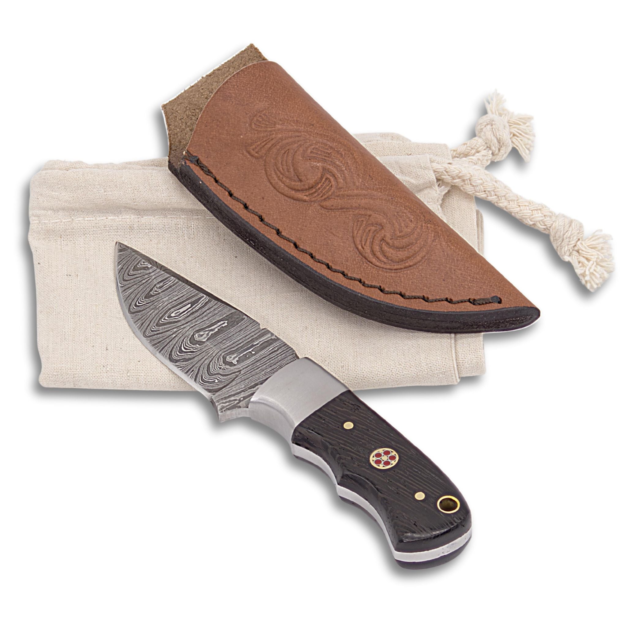 Brio Brisk II, Damascus Steel, Handmade Skinning Hunting Knife