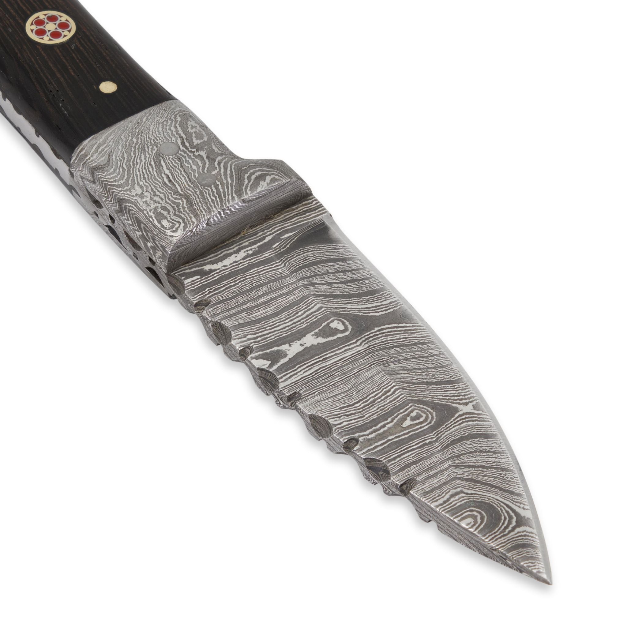 Bush Perk I, Damascs Steel, Handmade Skinning Hunting Knife