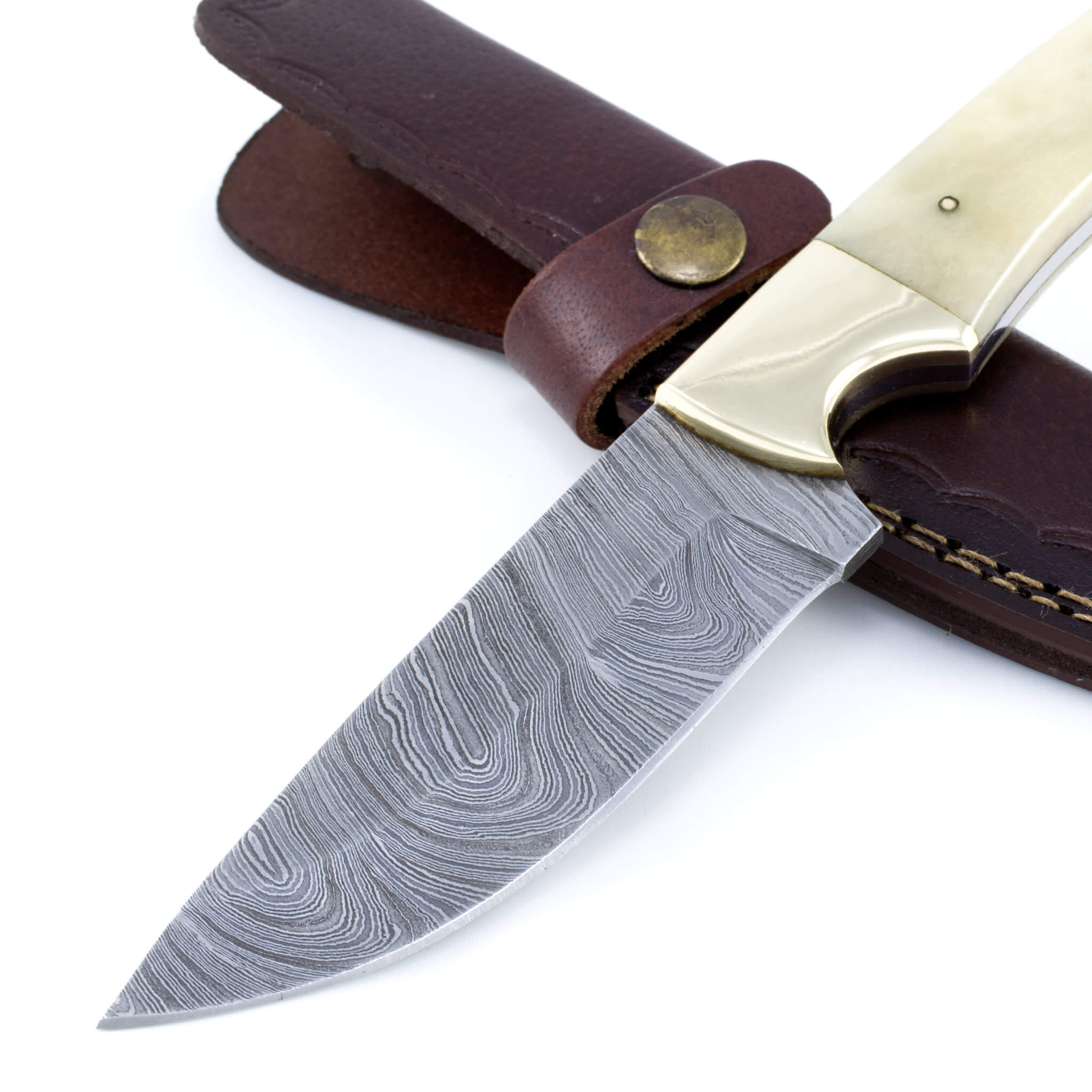 Gutsy Impact I, Damascus Steel, Handmade Hunting Knife