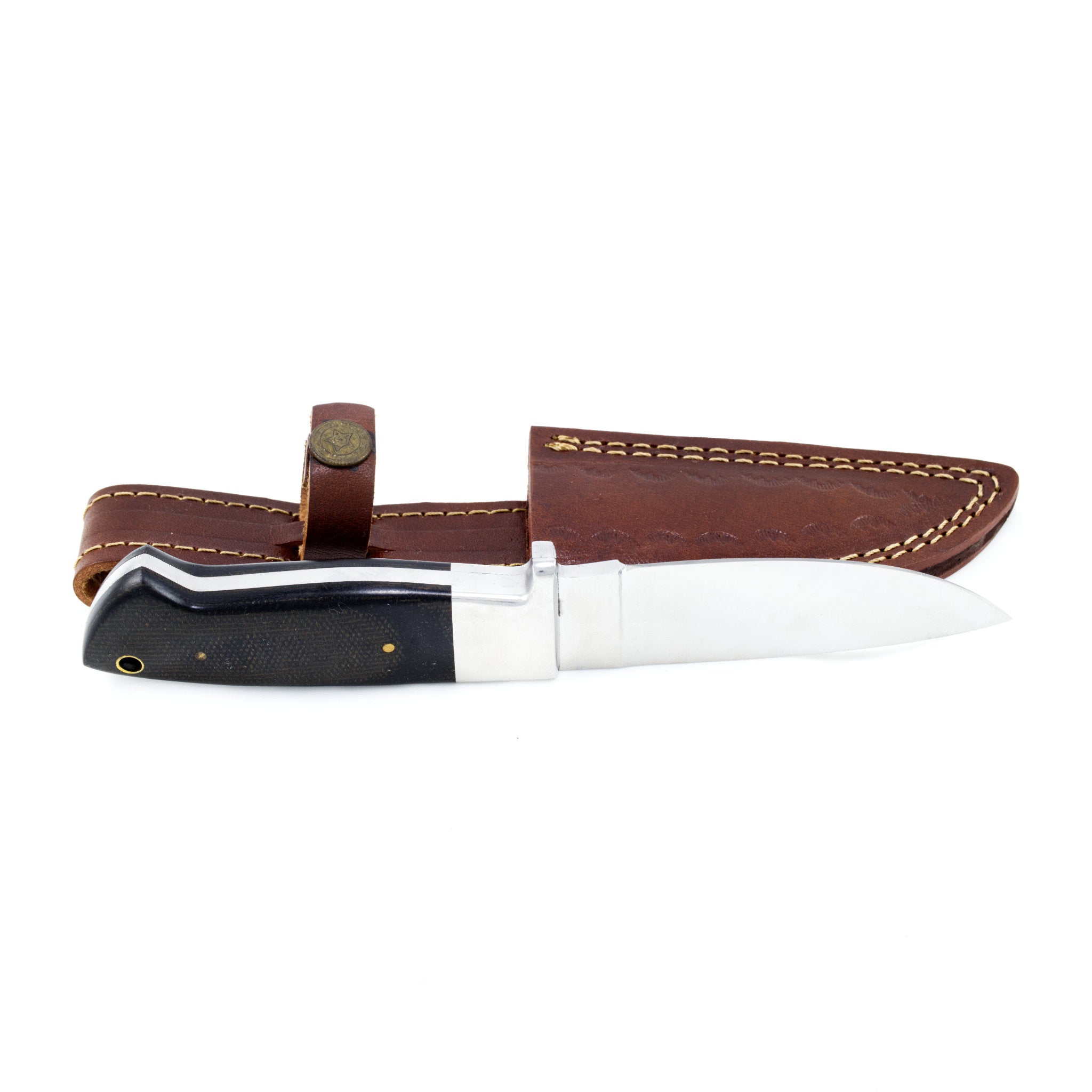 Camp Crony Handmade Hunting Knife Stainless Steel Blade Micarta Handle